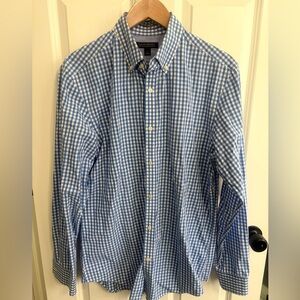 Banana Republic size L Soft Wash Tailored Slim fit gingham Checkered Men's Shirt